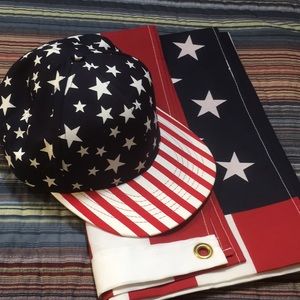 COPY - New! Patriotic Bundle American Flag & Baseball Cap Hat